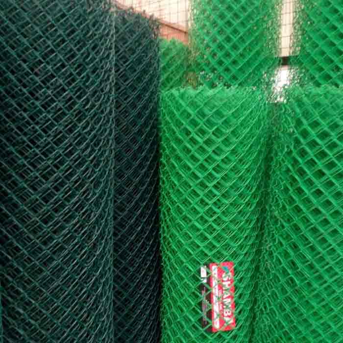 Coated chain link fencing